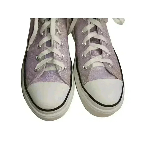 Converse Kids Size 5 Chuck Taylor All Star Lugged High Top Vapor Violet/White - Picture 4 of 10